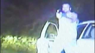 Man shoots at police officer in dash cam video.