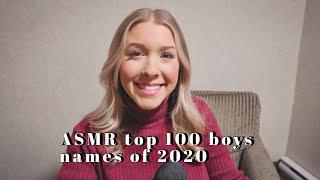 ASMR top 100 baby boy names of 2020