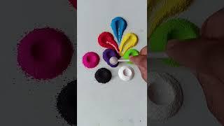 simple Rangoli, satisfying rangoli, Easy rangoli, Tricks and tips,ASMR#rangoli #satisfying #asmr