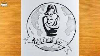 Save Girl Child - Save Girl Child Drawing - How to Draw Save Girl Child - Save Girl Child Poster
