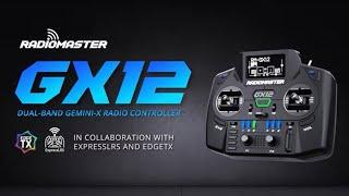 New!!  Radiomaster GX12 Gemini-Xcrossband Dual Band Dual 1Watt Elrs Radio Transmitter