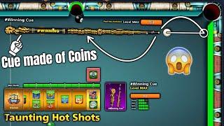 WOW!! this CUE is MADE of COINS (first time in History of 8 Ball Pool) New Taunting Hot Shots Season