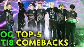 TOP-5 COMEBACKS that let OG win The International 2018