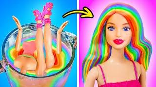 BARBIE IS A NERD Extreme Doll Makeover | Rich VS Broke Hacks & Gadgets by YOWZA