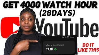 GET 4000 WATCH HOURS IN 28 DAYS (start to finish) DETAILED AND HONEST TUTORIAL