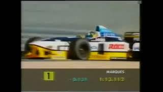Austrian, 1997, F1 - Minardis Tarso Marques sets provisional pole during qualifying