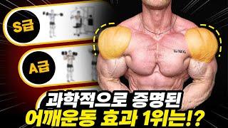 (어깨운동 티어리스트) 최신 근활성도 기계로 밝혀낸 가장 효과적인 어깨운동은!?