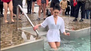 Beautiful Ladies ️on Orthodox Epiphany bathing -7 °C  2022