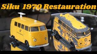 Bulli Modellauto Restauration Siku V320 VW Bus T1 rebuild restorer Deutsche Bundespost Service