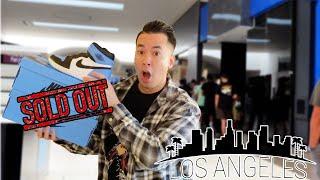 SOLDOUT CRAZY !!! JORDAN 1 UNC TOE DOUBLE UP PICK UP VLOG IN LOS ANGELES