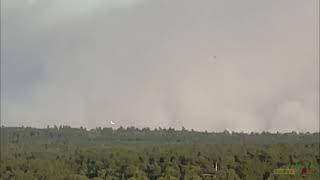 г.  Саров, Ил-76 тушит лесной пожар, 22.08.2021 г., вид из жилого дома