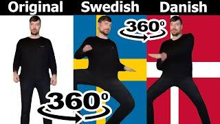 Mr Beast Rizz (Original vs Swedish vs Danish Versions) 360º