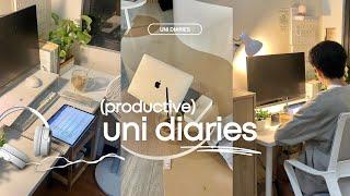 UNI VLOG • productive (late night) study sessions, 7am classes, campus life & being productive!