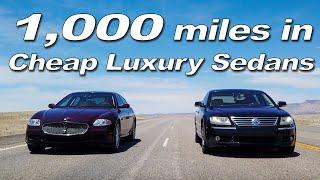 Quattroporte and Phaeton - Cheap Sedan Road Trip - Big Sedan Challenge #5 | Everyday Driver