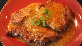 Steak au Poivre / Modern French restaurant recipe with pan sauce