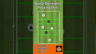 Quick Decisions Football Passing Drill - U7 U8 U9 U10 U11 #footballdrills #football #passingdrill