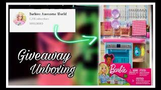 Unboxing the giveaway from Barbies Awesome World | Barbie Dishwasher review | Unboxing Video 1