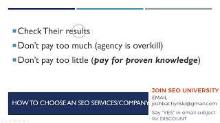 How to Choose an SEO Company, SEO Service, or SEO Agency and SAVE $$$