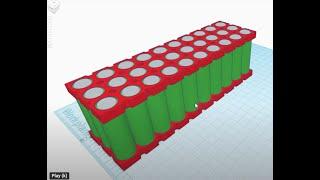 DIY 10S3P Battery Tray in Tinkercad - Customizable and 3D Printable!