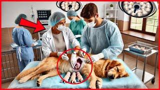 "Pregnant Dog Struggles to Give Birth – What the Vet Discovers Inside Is Mind-Blowing!"