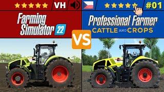 Farming Simulator 22 VS Professional Farmer: Cattle and Crops #01 Porovnání her FS22 VS CaC |CZ|