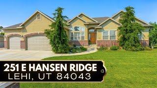 Utah Homes Team: 251 East Hansen Ridge, Lehi, Utah