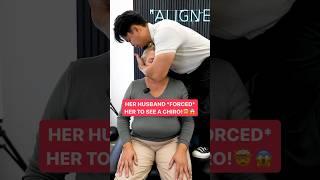 HUSBAND **TRICKED HER** TO SEE THE CHIROPRACTOR!  #trending #emotional #chiropractic #backpain