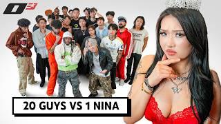 20 GUYS VS 1 ASIAN DRUSKI: NINA LIN