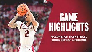 Highlights: Hogs Defeat Lipscomb | RAZORBACK BASKETBALL