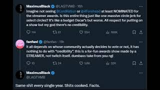 MaximusBlack gets into it with QTCinderella, FanFan, and Blau on Twitter over RP Streamer Award