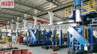 Our workshop for extrusion blow molding machine-HUAN MACHINERY