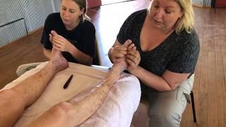 Group massage. Therapeutic massage on Phyllis in Australia. Massage for arthritis.