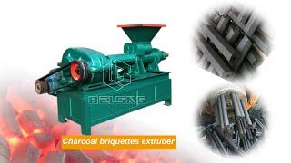 Hexagonal shape charcoal extruder machine | Coal briquette press extruder | Charcoal pellet machine