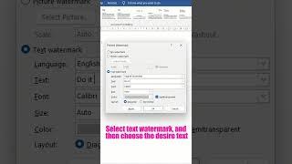 How to Make a Watermark in Microsoft Word #hack #easy