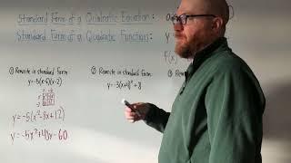 Standard Form of a Quadratic Equation / Quadratic Function