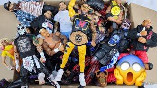 EPIC BIG BOX FULL OF WWE CUSTOM ACTION FIGURES