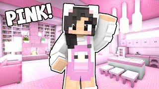 Minecraft But I Can Only Build With PINK