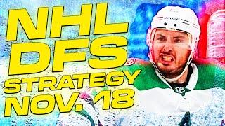 NHL DFS Strategy Monday 11/18/24 | DraftKings & FanDuel Daily Fantasy Hockey Picks