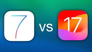 Comparing iOS 7 and iOS 17 UIs!