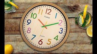 Foxtop Silent Kids Wall Clock 12 Inch |Non-Ticking |Battery Operated |Colorful Decorative