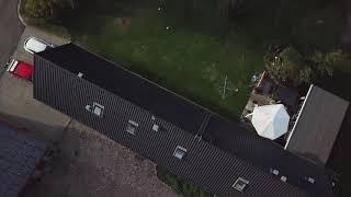 Drone (raw) over beautiful farm house in the south of Sweden, Summer 2018.