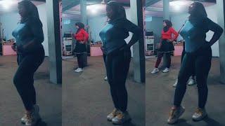 Hijab Style Sporty Aunty Try On Zumba Gymnastics Leggings Big Size Women's Sports Pants