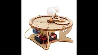 DIY Assembly Wooden Sun Moon Earth Running Model Scientific Experiment Interesting Educational STEM