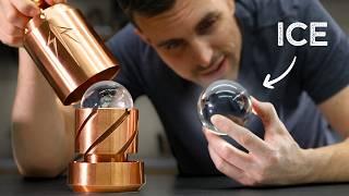 I made a Copper Ice Press that Turns Ice into SPHERES - Lets try DRY ICE!