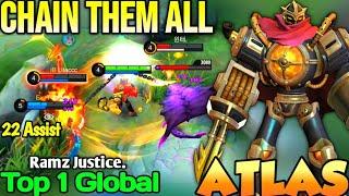 ATLAS BEST BUILD IN 2022 | TOP 1 GLOBAL ATLAS Ramz Justice. - MOBILE LEGENDS