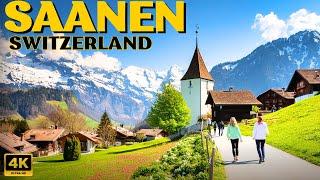 Spring in Saanen, Switzerland  Walking Tour 4K