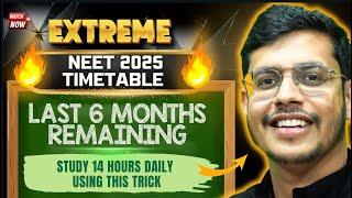 The EXTREME NEET 2025 Time Table | Crack NEET 2025 In 6 Month | Perfect TimeTable For NEET 2025