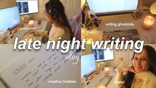 late night productive writing vlog (ghostcide updates, creative hobbies and uni chats)