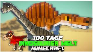 Ich überlebe 100 Tage in Minecraft in der Dinosaurier Welt