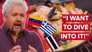 Guy Fieri's International Seafood Challenge! | Guy's Grocery Games